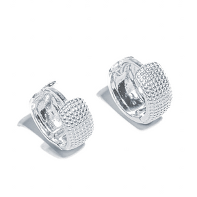 Argola Masculina em Prata 925 - Diamantada Trabalhada