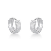 Argola Masculina em Prata 925 - Diamantada Trabalhada