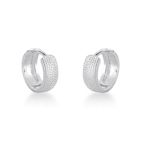 Argola Masculina em Prata 925 - Diamantada Trabalhada