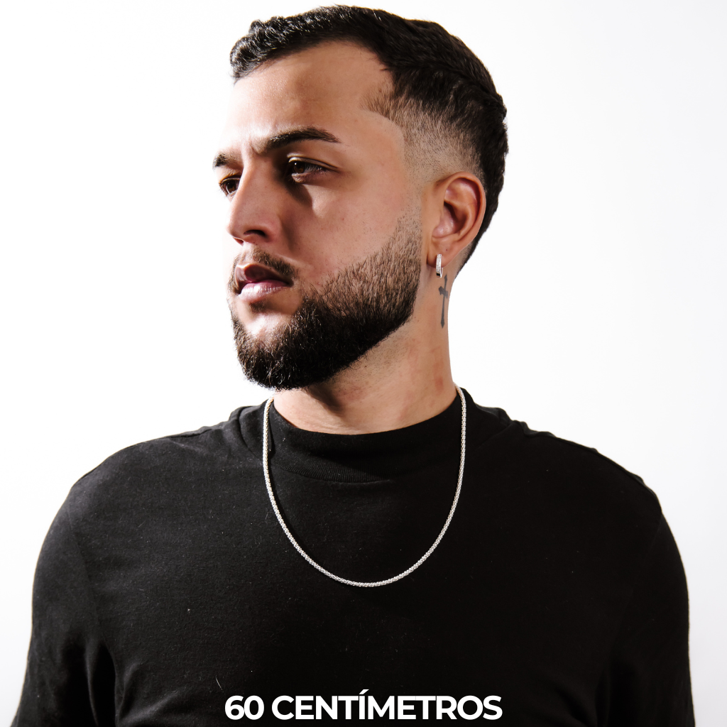 Corrente Masculina em Prata 925 - Pipoca 3mm