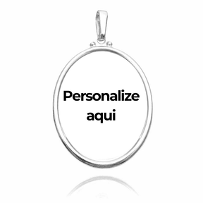 Pingente Personalizado em Prata 925 - Oval