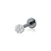 Piercing em Prata 925 - Circulo Cravejado