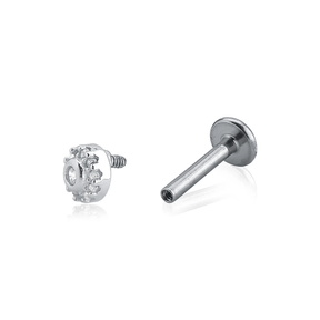 Piercing em Prata 925 - Ponto de Luz Cravejado