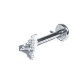 Piercing Masculino em Prata 925 - Seta Cravejada