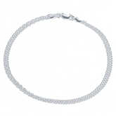 Pulseira Masculina em Prata 925 - Grumet Duplo 3mm