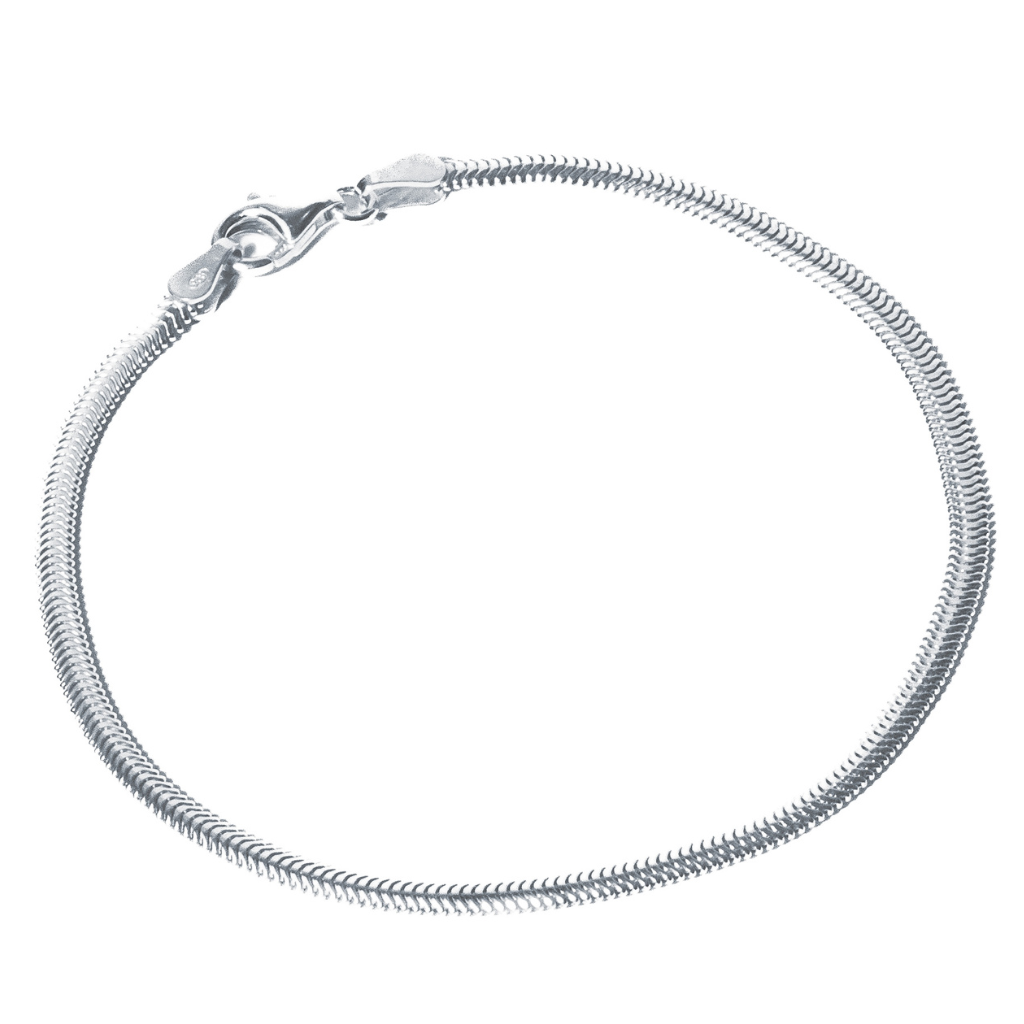 Pulseira Masculina em Prata 925 - Cobra 2,6mm