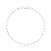 Pulseira Masculina em Prata 925 - Cadeado Elo Longo