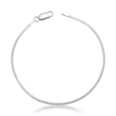 Pulseira Masculina em Prata 925 - Pipoca 2mm