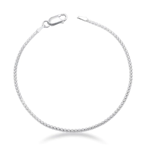 Pulseira Masculina em Prata 925 - Pipoca 2mm